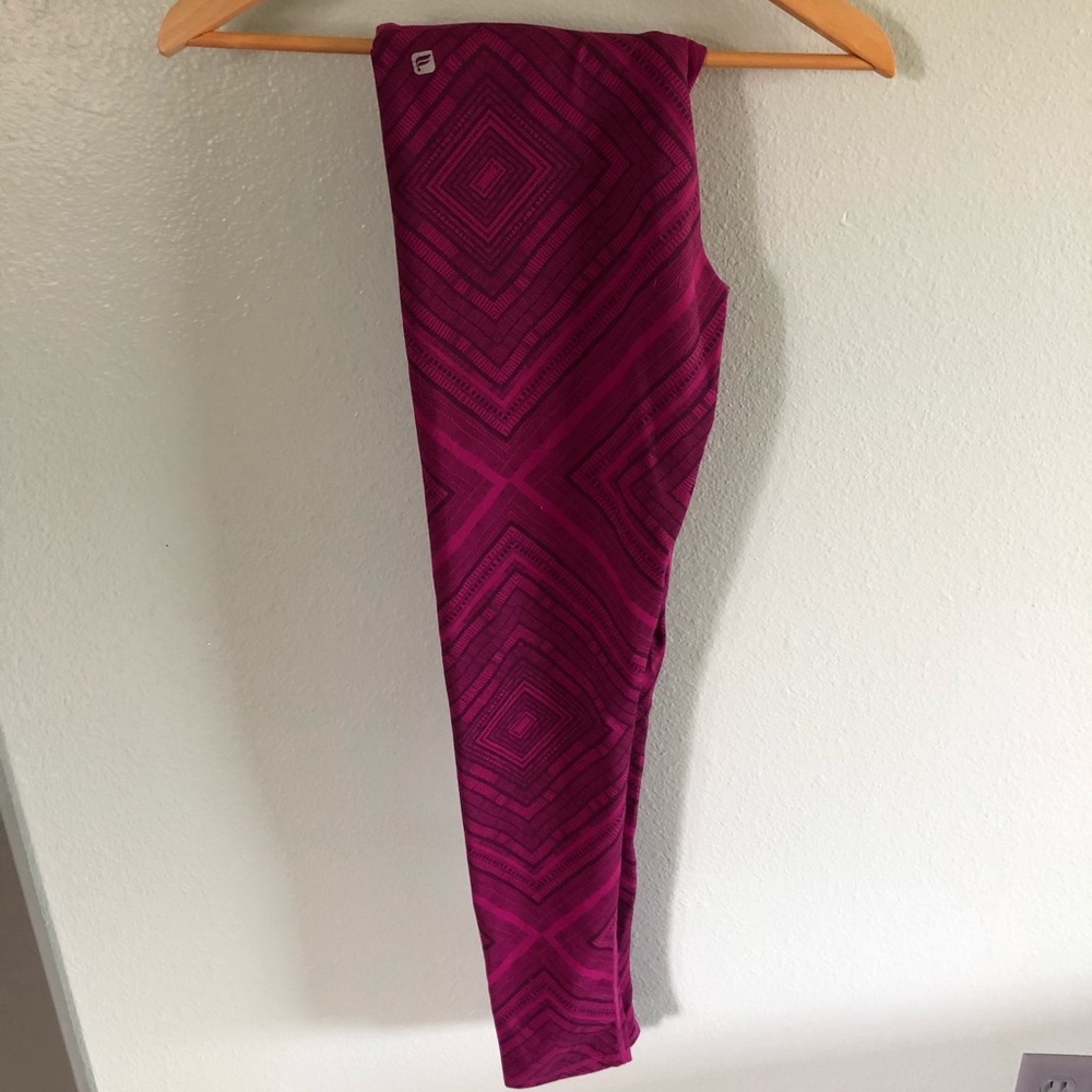 Fabletics full length patterned yoga pants